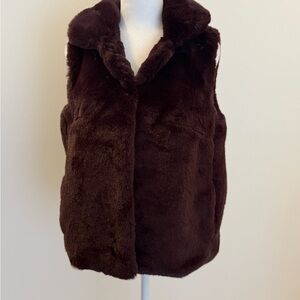 NWT Plush Faux Fur Vest in Rich Purple